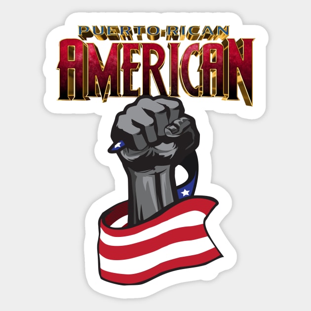 Puerto Rican American Sticker by UnOfficialThreads